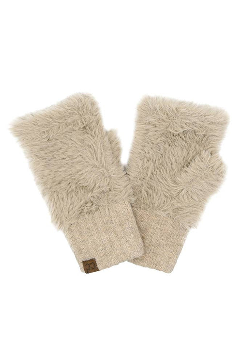 C.C Fur Fingerless Winter Glove