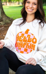 Hello Pumpkin White Sweatshirt