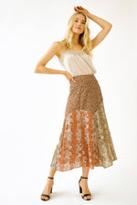 Mixed Print Fun Fall Skirt