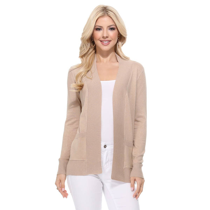Open Front Knit Cardigan in 4 Colors