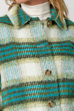 Green Cropped Plaid Jacket