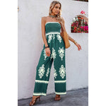 Tan Geo Print Jumpsuit