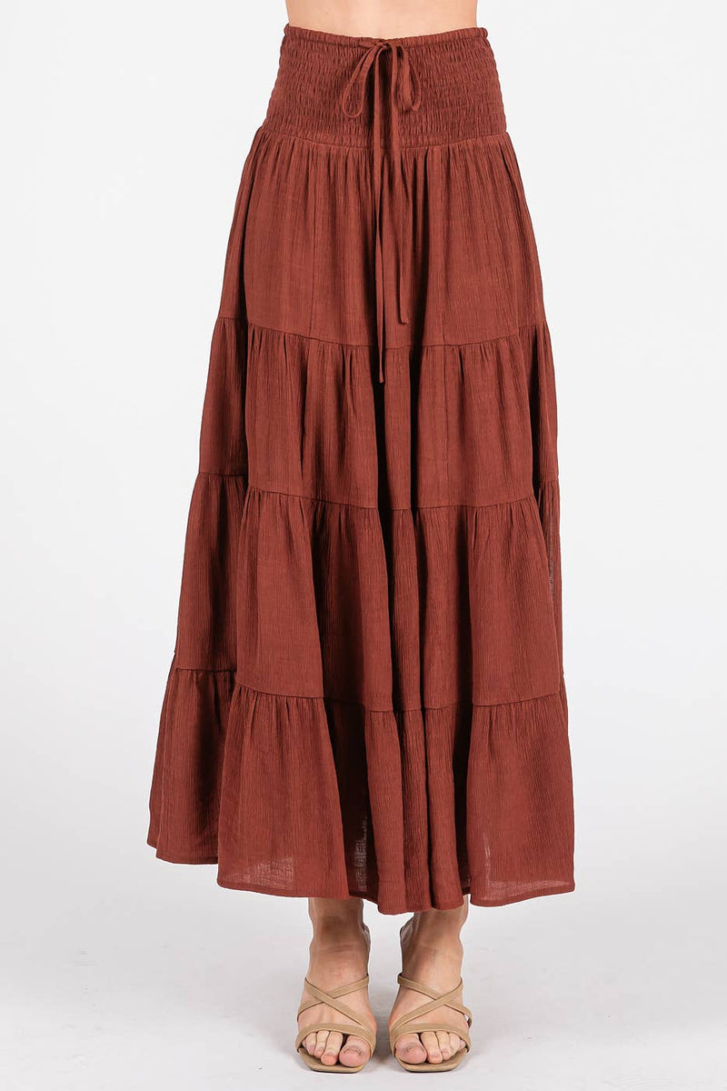 Tiered Cinnamon Skirt