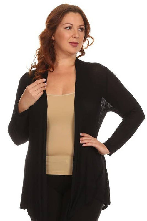 Navy Cardigan in Plus