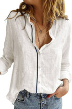 Linen Button Down Blouse