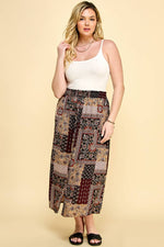 Plus Patchwork Skirt