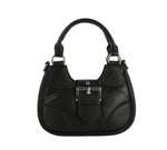 Magnetic Buckle Satchel in Black or White