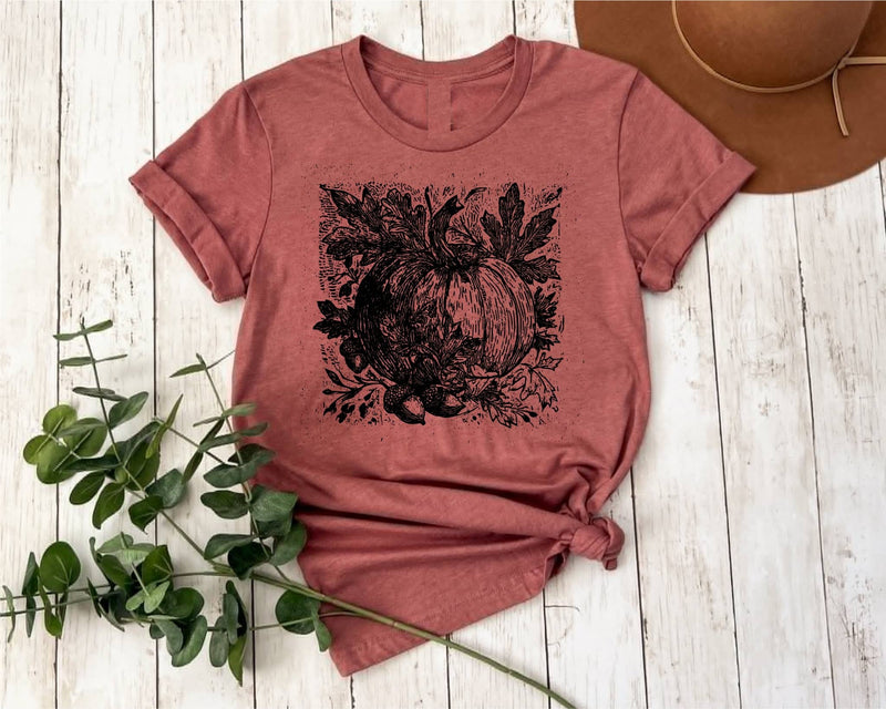 Rust Vintage Pumpkin Graphic Tee