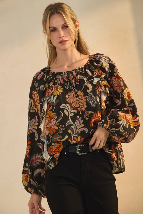Floral Printed Blouse S-3X
