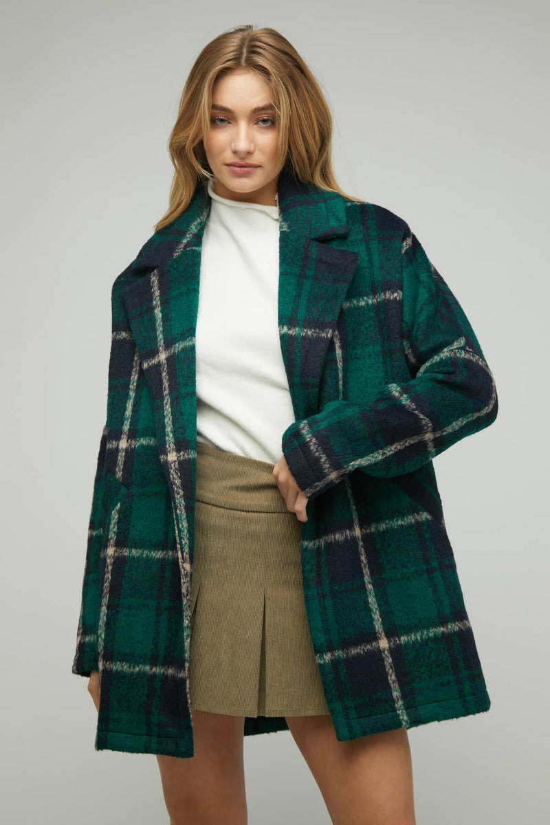 Plus Sized Wool Blend Open Front Cardi/Jacket