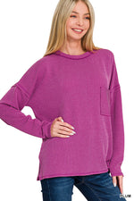 Ribbed Knit Drop-Shoulder Top in Seven Colors