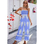 Tan Geo Print Jumpsuit