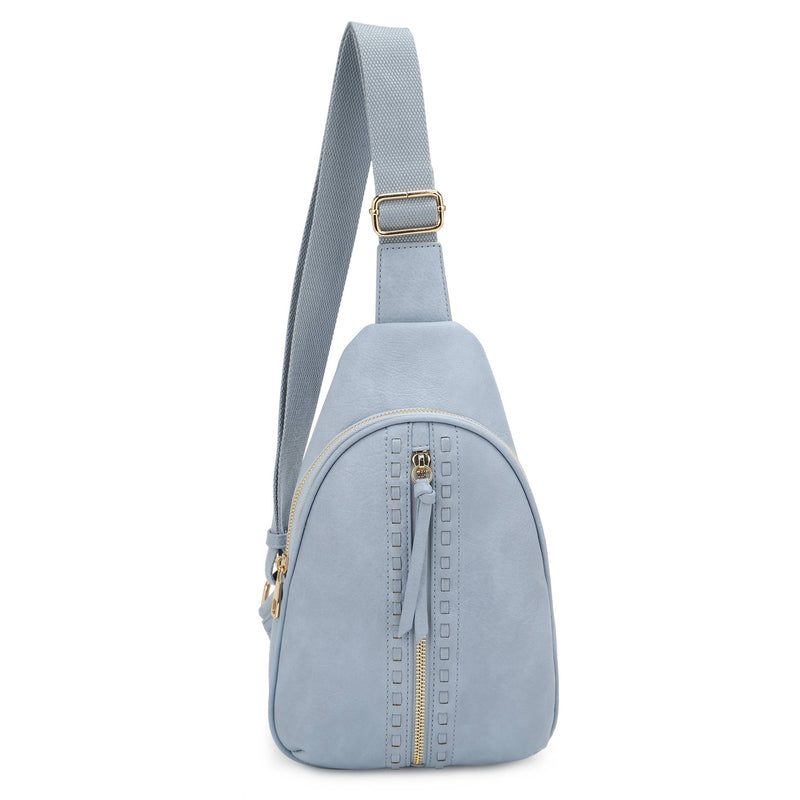 Distressed Vegan Leather Sling Bag