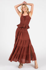 Tiered Cinnamon Skirt