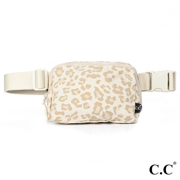 C.C Animal Print Cross Body Waterproof Mini Fanny Belt Sling Bag
