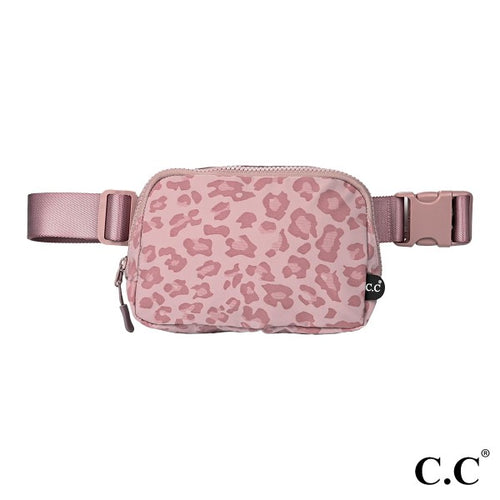 C.C Animal Print Cross Body Waterproof Mini Fanny Belt Sling Bag