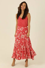 Ruffle Hem Maxi Skirt
