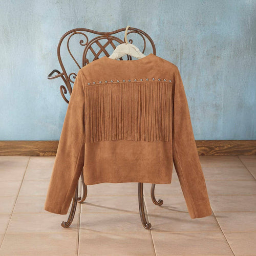 Breakaway Fringed Faux-Suede Jacket
