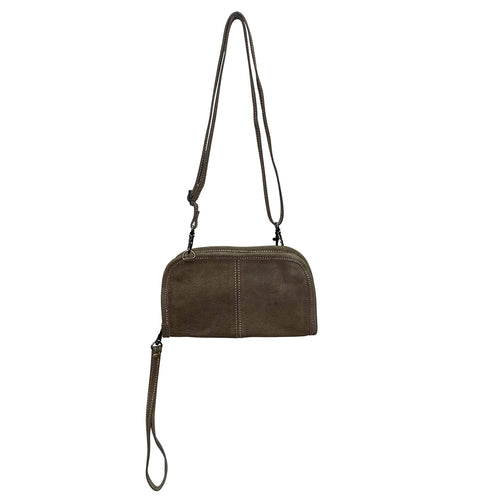 Premium Leather Wrist Wallet Crossbody Bag