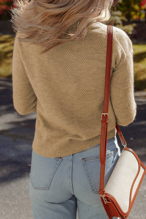 Soft Thin Knit Textured Sweater
