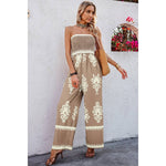 Tan Geo Print Jumpsuit