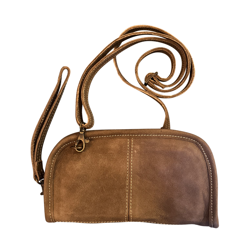 Premium Leather Wrist Wallet Crossbody Bag