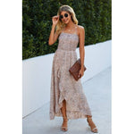 Sleeveless Halter Neutral Dots Dress