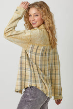 Tumbled Plaid Jacket in Sunflower
