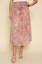 Smocked Animal Print Skirt