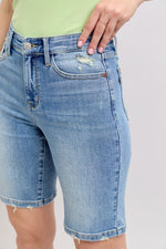 Judy Blue High Waist Vintage Wash Bermuda Shorts