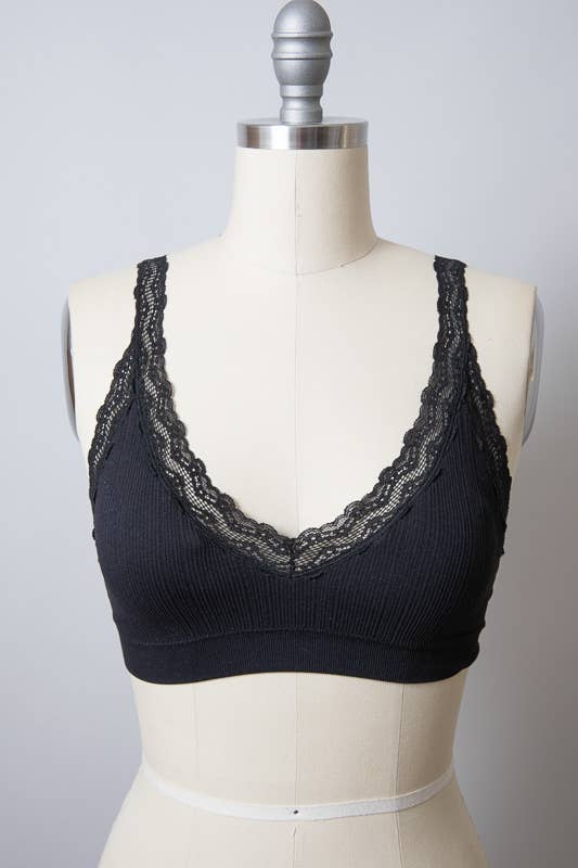 Lace Trim Bralette in XL/1X