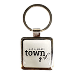 "Just a Small Town Girl" Keychain