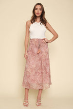 Smocked Animal Print Skirt