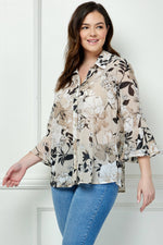 Plus Gorgeous Floral Blouse