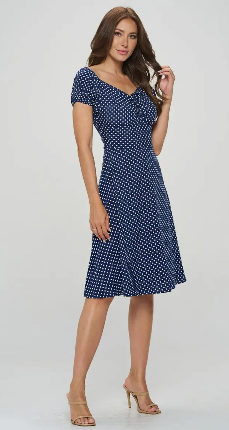 Polka-Dot Print Dress