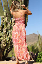 Pink Patchwork Maxi Dress