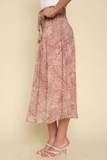 Smocked Animal Print Skirt