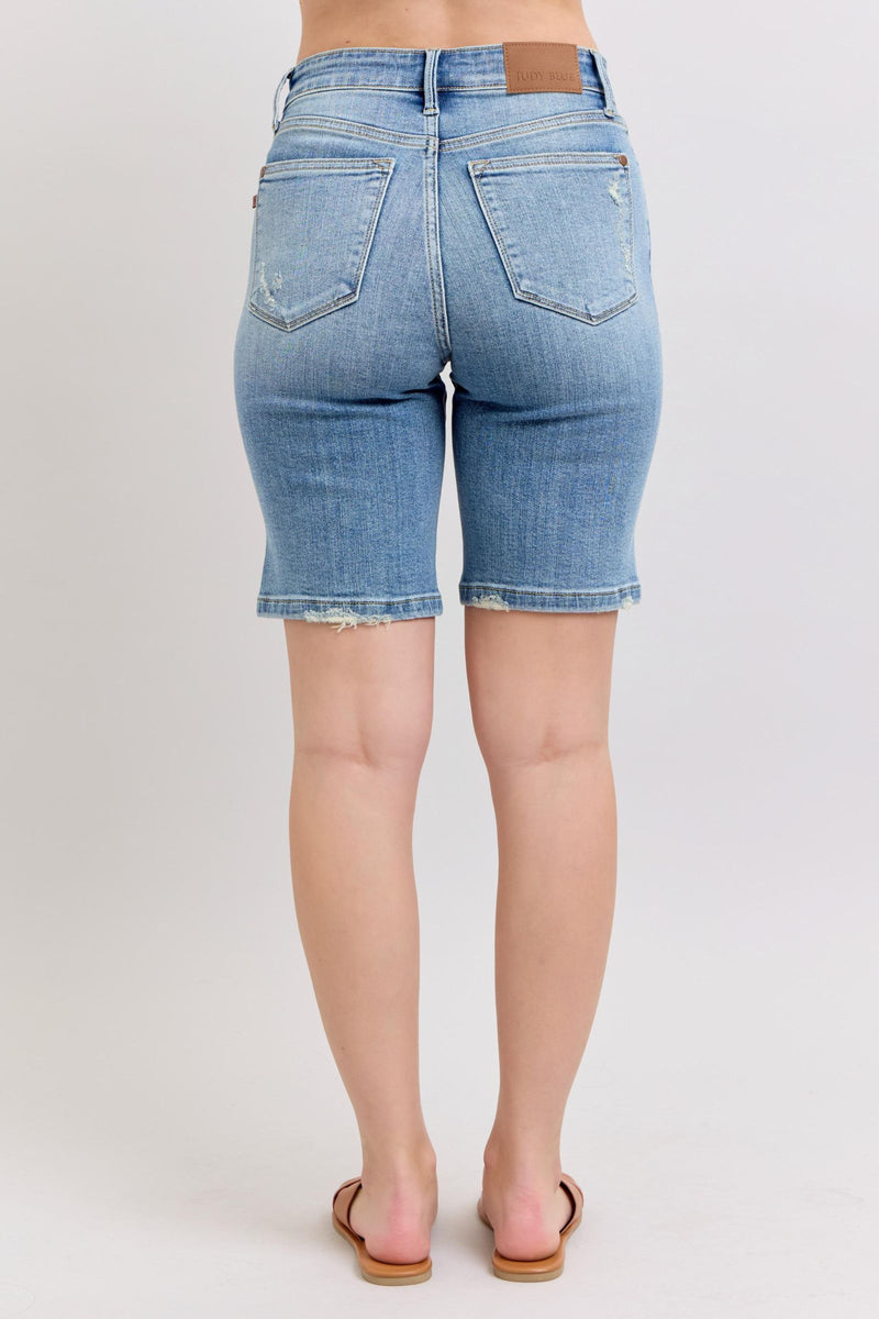 Judy Blue High Waist Vintage Wash Bermuda Shorts