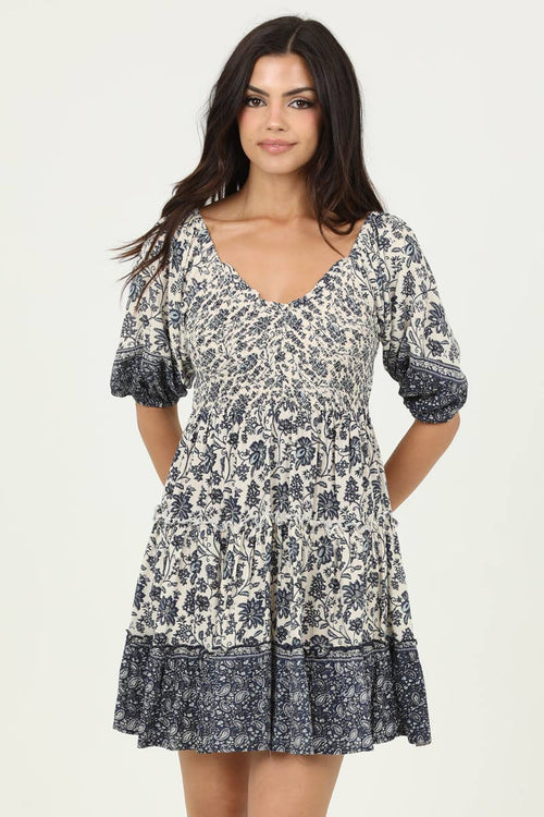 Fit and Flare Lace-Up Dress
