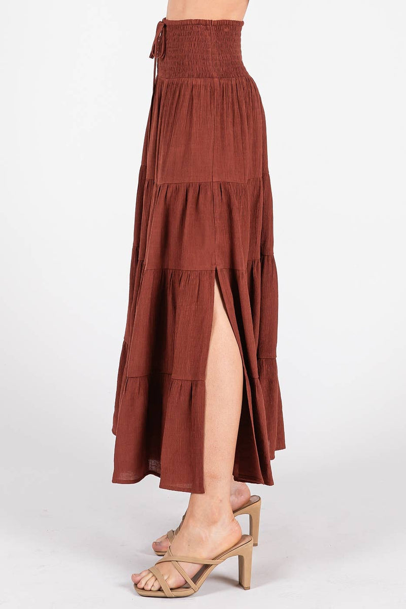 Tiered Cinnamon Skirt