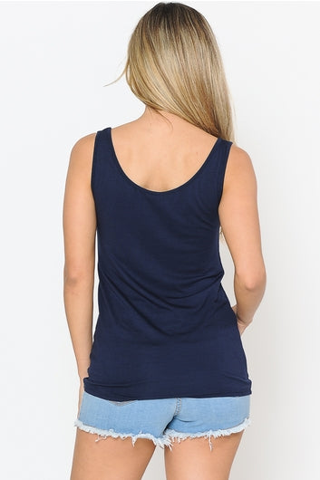 Basic Round Neck Tank Top Various Colors
