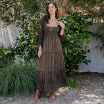 Acid Washed Embroidered Patchwork Dress