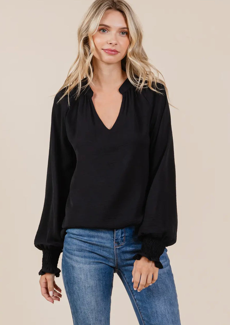 Classic Black Blouse