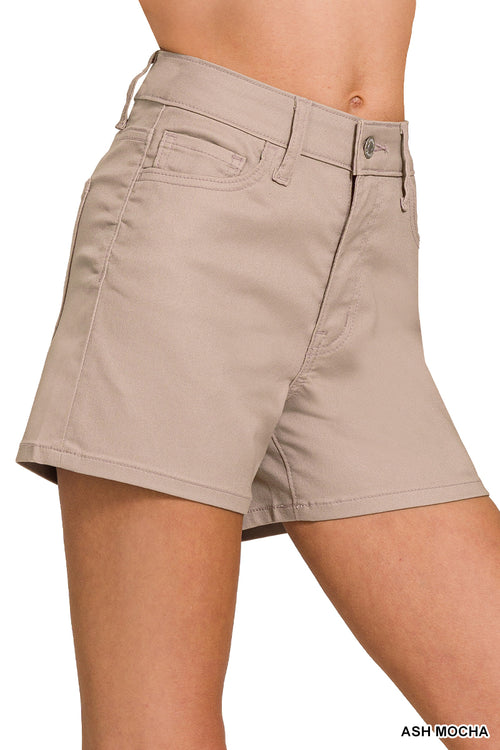 Ash Mocha Twill Shorts