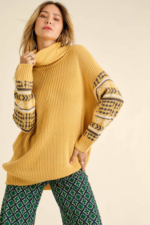 Amber Chunky Knit Turtleneck Sweater
