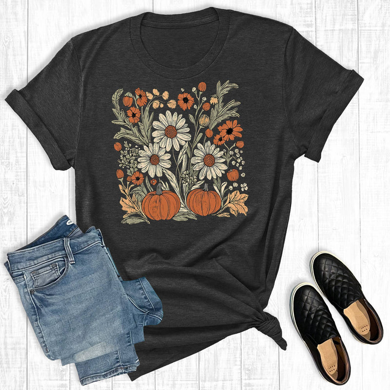 Retro Boho Floral Fall Graphic Tee