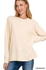 Ribbed Knit Drop-Shoulder Top in Seven Colors