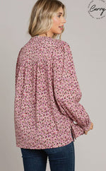 Curvy Rose Floral Blouse