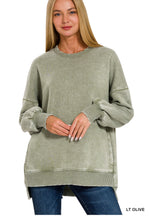 Acid -Washed Hi-Low Sweatshirt-New Colors!