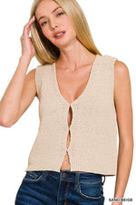 Three Button Open Front Vest